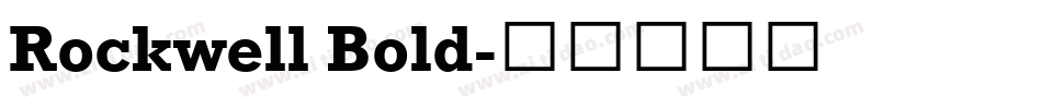 Rockwell Bold字体转换